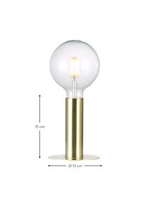 Lampa stołowa z metalu Dean, Odcienie mosiądzu, Ø 13 x W 15 cm
