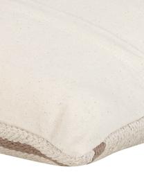 Funda de cojín Toluca, estilo étnico, 100% algodón, Negro, beige, gris pardo, An 45 x L 45 cm