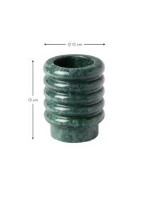 Jarrón de mármol Orta, Mármol, Mármol verde, Ø 10 x Al 13 cm