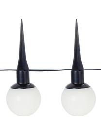 Solar LED-Lichterkette Globus, 700 cm, 6 Lampions, Lampions: Kunststoff, Schwarz, Weiß, L 700 cm
