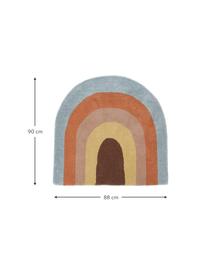 Tappeto arcobaleno per bambini in lana Rainbow, 80% lana, 20% cotone

Nel caso dei tappeti di lana, le fibre possono staccarsi nelle prime settimane di utilizzo, questo si riduce con l'uso quotidiano e la formazione di lanugine diminuisce, Multicolore, Larg. 88 x Lung. 90 cm
