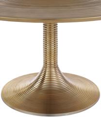 Table basse ronde Hypnotising, Aluminium, laqué, Couleur laitonnée, Ø 77 cm