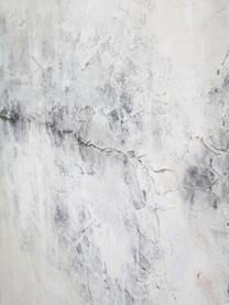 Handgemaltes Leinwandbild Simple Living mit Holzrahmen, Bild: Acrylfarbe, Rahmen: Eichenholz, beschichtet, Schwarz, Grau, B 92 x H 120 cm