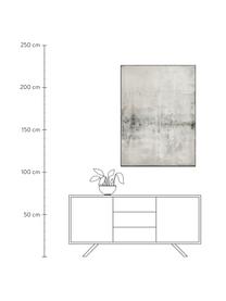 Impression sur toile peinte à la main encadrée Simple Living, Noir, gris, larg. 92 x haut. 120 cm