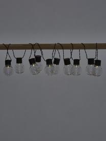 Guirnalda de luces solar Partaj, 180 cm, 10 luces, Linternas: plástico, Cable: plástico, Negro, L 180 cm