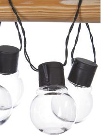 Guirnalda de luces solar Partaj, 180 cm, 10 luces, Linternas: plástico, Cable: plástico, Negro, L 180 cm