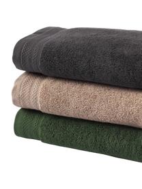 Handtuch-Set Premium aus Bio-Baumwolle, 3-tlg., 100 % Bio-Baumwolle, GOTS-zertifiziert (von GCL International, GCL-300517)
 Schwere Qualität, 600 g/m², Beige, Set mit verschiedenen Größen