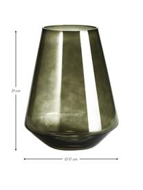 Vaso in vetro soffiato grigio Joyce, Vetro, Grigio, Ø 17 x Alt. 21 cm