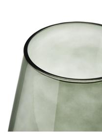 Mundgeblasene Glas-Vase Joyce in Grau, Glas, Grau, Ø 17 x H 21 cm