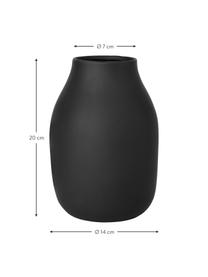 Ručne vyrobená váza Colora, Keramika, Čierna, Ø 14, V 20 cm