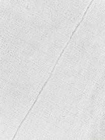 Handgeweven viscose loper Wavy met welliggolvende m rand, Lichtgrijs, B 75 x L 250 cm