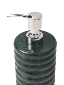 Dispenser sapone in marmo Orta, Contenitore: marmo, Testa della pompa: plastica, Verde marmorizzato, Ø 8 x Alt. 17 cm