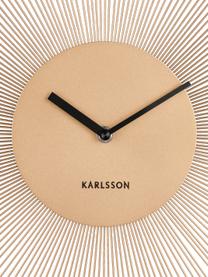 Reloj de pared Peony, Metal, recubierto, Latón, negro, Ø 45 cm