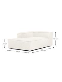Szezlong modułowy Lennon, Tapicerka: 100% poliester Dzięki tka, Stelaż: lite drewno, sklejka, Nogi: tworzywo sztuczne, Beżowa tkanina, S 119 x G 180 cm, lewostronna