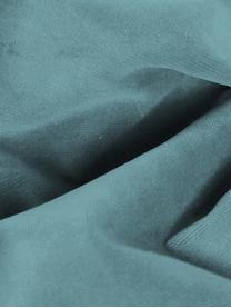 Fluwelen bank Moby (3-zits) in turquoise met metalen poten, Bekleding: fluweel (hoogwaardig poly, Frame: massief grenenhout, FSC-g, Poten: gepoedercoat metaal, Fluweel turquoise, B 220 x D 95 cm