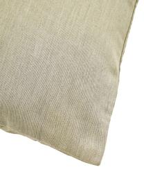 Baumwollsatin-Kissenhülle Nico mit besticktem Wellen-Muster, 100% Baumwollsatin, Beige, B 45 x L 45 cm