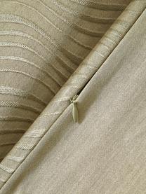 Baumwollsatin-Kissenhülle Nico mit besticktem Wellen-Muster, 100% Baumwollsatin, Beige, B 45 x L 45 cm