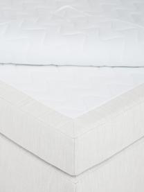 Łóżko kontynentalne Enya, Nogi: tworzywo sztuczne, Jasnoszara tkanina, S 140 x D 200 cm, stopień twardości H2