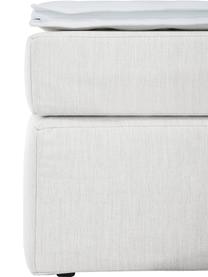 Lit à sommier tapissier Enya, Tissu gris clair, larg. 140 x long. 200 cm, indice de fermeté 2
