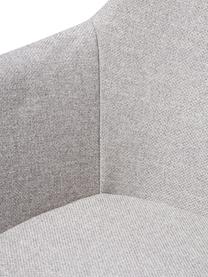 Polster-Bürodrehstuhl Fiji mit schmaler Sitzschale, Bezug: 100% Polyester Der hochwe, Gestell: Metall, pulverbeschichtet, Rollen: Kunststoff, Webstoff Hellgrau, B 66 x T 66 cm