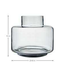 Petit vase verre soufflé bouche Hedria, Verre, Fumé, Ø 18 x haut. 16 cm