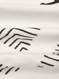 Funda nórdica de algodón Kohana, estilo boho, Crudo, negro, Cama 90 cm (150 x 220 cm)