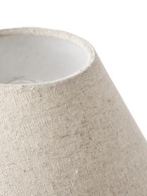 Tischlampe Gia mit Marmorfuß, Lampenschirm: 50 % Leinen, 50 % Polyest, Lampenfuß: Marmor, Beige, Rot, marmoriert, Ø 30 x H 39 cm