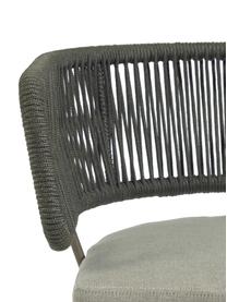 Chaise de jardin en corde tressée Nadin, Gris-vert, larg. 58 x prof. 48 cm