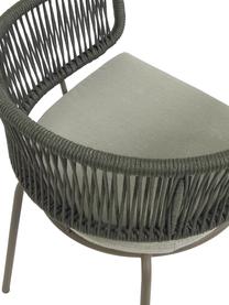 Chaise de jardin en corde tressée Nadin, Gris-vert, larg. 58 x prof. 48 cm