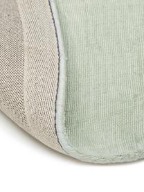 Okrúhly ručne tkaný koberec z viskózy Jane, Šalviová zelená, Ø 150 cm (veľkosť M)
