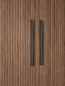 Modularer Drehtürenschrank Simone, 300 cm Breite, mehrere Varianten, Korpus: Spanplatte, FSC-zertifizi, Walnussholz-Optik, Schwarz, Basic Interior, Höhe 200 cm