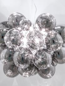 Hanglamp met glazen bollen Gross Grande, Baldakijn: verchroomd nikkel, Chroomkleurig, Ø 62 x H 50 cm