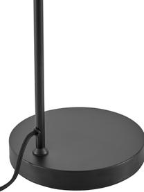 Große Schreibtischlampe Wilson mit Glasschirm, Lampenfuß: Metall, pulverbeschichtet, Lampenschirm: Glas, Schwarz, 22 x 54 cm