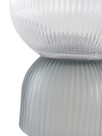 Deko-Objekt Vase/Teelichthalter Kate aus Glas, Glas, Transparent, Grau, Ø 16 x H 21 cm