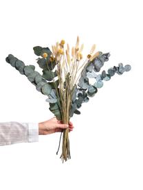 Blumenstrauß Flower Market aus Trockenblumen, Trockenblumen, Grün, Gelb, Beige, L 70 cm