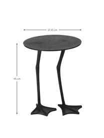 Table d'appoint décorative en métal Canard, Noir, Ø 35 x haut. 45 cm