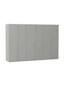 Modulaire draaideurkast Leon, 300 cm breed, meerdere varianten, Grijs, Basis interieur, hoogte 200 cm