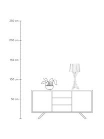 Große Design LED-Tischlampe Bourgie, dimmbar, Polycarbonat, Greenguard-zertifiziert, Transparent, Ø 37 x H 68-78 cm
