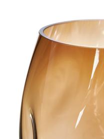 Vaso in vetro soffiato Luster, Vetro soffiato, Color champagne, Ø 17 x Alt. 17 cm