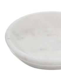 Marmeren zeephouder Lorka, Marmer, Wit, gemarmerd, Ø 10 x H 2 cm