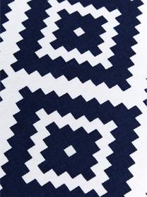 Hohes Sitzkissen Miami in Dunkelblau/Weiß, Bezug: 100% Baumwolle, Blau, B 40 x L 40 cm
