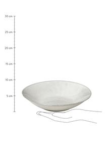 Assiettes creuses artisanales Nordic Sand, 4 pièces, Grès cérame, Tons gris et beiges, Ø 22 x haut. 5 cm