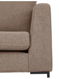 Sofa Luna (3-Sitzer) mit Metall-Füssen, Bezug: 100% Polyester Der hochwe, Gestell: Massives Buchenholz, Webstoff Braun, B 230 x T 95 cm