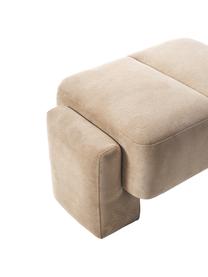 Sofa-Hocker Bobi, Bezug: 88 % Polyester, 12 % Nylo, Gestell: Massives Kiefernholz, Webstoff Sandfarben, B 90 x T 55 cm