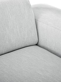 Sofa Melva (3-osobowa), Tapicerka: 100% poliester Dzięki tka, Stelaż: lite drewno sosnowe, cert, Nogi: tworzywo sztuczne, Jasnoszara tkanina, S 238 x G 101 cm
