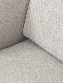 Chaise longue con piedini in metallo Fluente, Rivestimento: 80% poliestere, 20% ramiè, Struttura: legno di pino massiccio, , Piedini: metallo verniciato a polv, Tessuto beige, Larg. 202 x Prof. 85 cm, schienale a sinistra