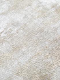 Fluwelen kussenhoes Shiny met glinsterend vintage patroon, 100% polyester fluweel, Crèmekleurig, B 40 x L 40 cm