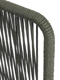 Tuin loungebank Nadin met gevlochten touw (2-zitsbank), Frame: verzinkt metaal en gelakt, Bekleding: polyester, Grijsgroen, B 135 x H 65 cm