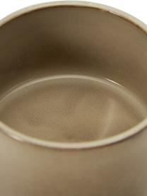 Keramik-Tassen Sheilyn mit Farbverlauf in Beige, 4 Stück, Keramik, Weiß, Beigetöne, B 12 x L 7 cm, 400 ml