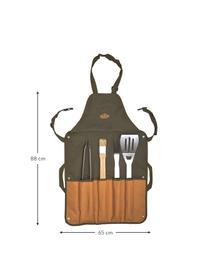 Barbecueset Jürgen, 5-delig, Groen, bruin, B 65 x H 88 cm